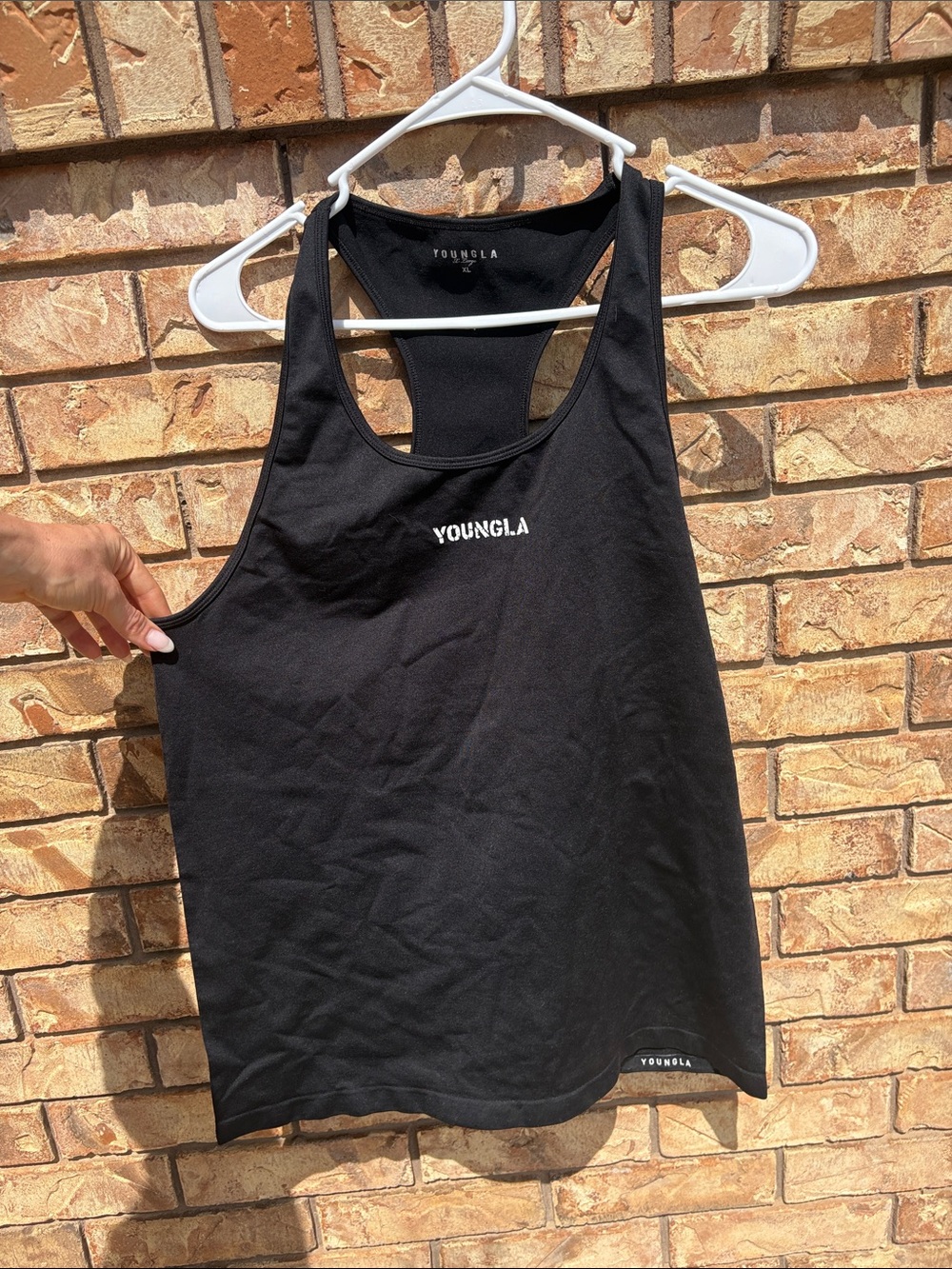 YoungLA Black Racerback Performance Tank